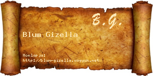 Blum Gizella névjegykártya