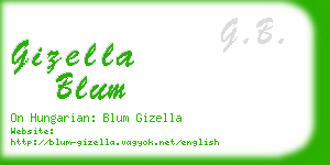 gizella blum business card